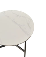Small Round Waterproof Sintered Stone End Table - Omega Lifestyles