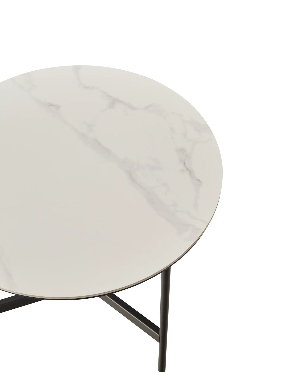 Small Round Waterproof Sintered Stone End Table - Omega Lifestyles