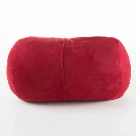 Cylindrical Foam Filled Polyester Red Bean Bag Chair - Omega Lifestyles