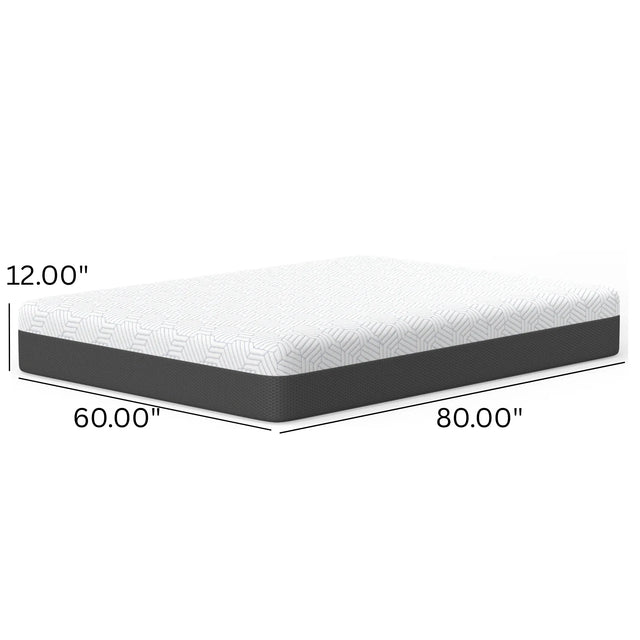 Queen Soft 12-Inch Pur Chill Cooling Memory Foam Mattress - Omega Lifestyles