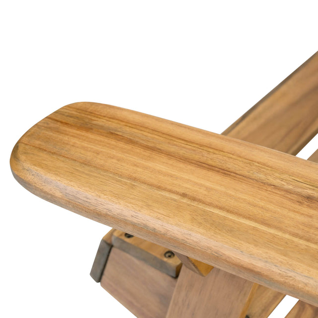 Acacia Wood Foldable Rustic Outdoor Adirondack Chair - Omega Lifestyles