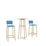 Three Piece Bar Table And Chairs Set With Storage - Omega Lifestyles