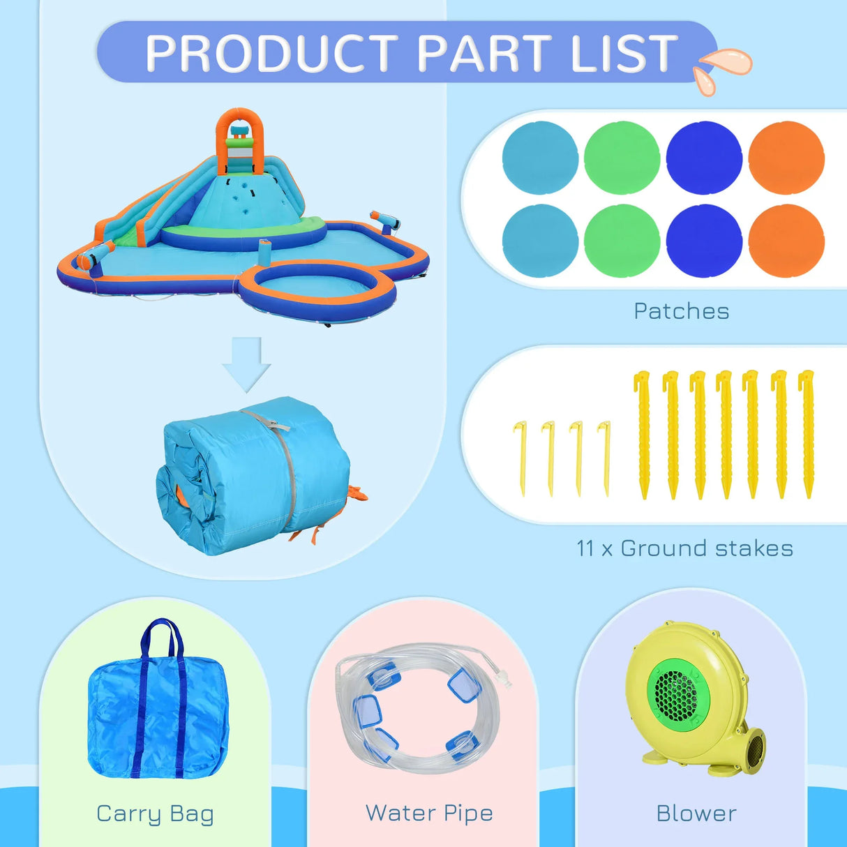 Kids Inflatable Water Slide Bounce House With Climbing Wall - Omega Lifestyles