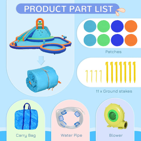 Kids Inflatable Water Slide Bounce House With Climbing Wall - Omega Lifestyles