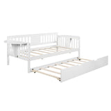 Twin Solid Wood Daybed With Trundle and Side Tables - Omega Lifestyles