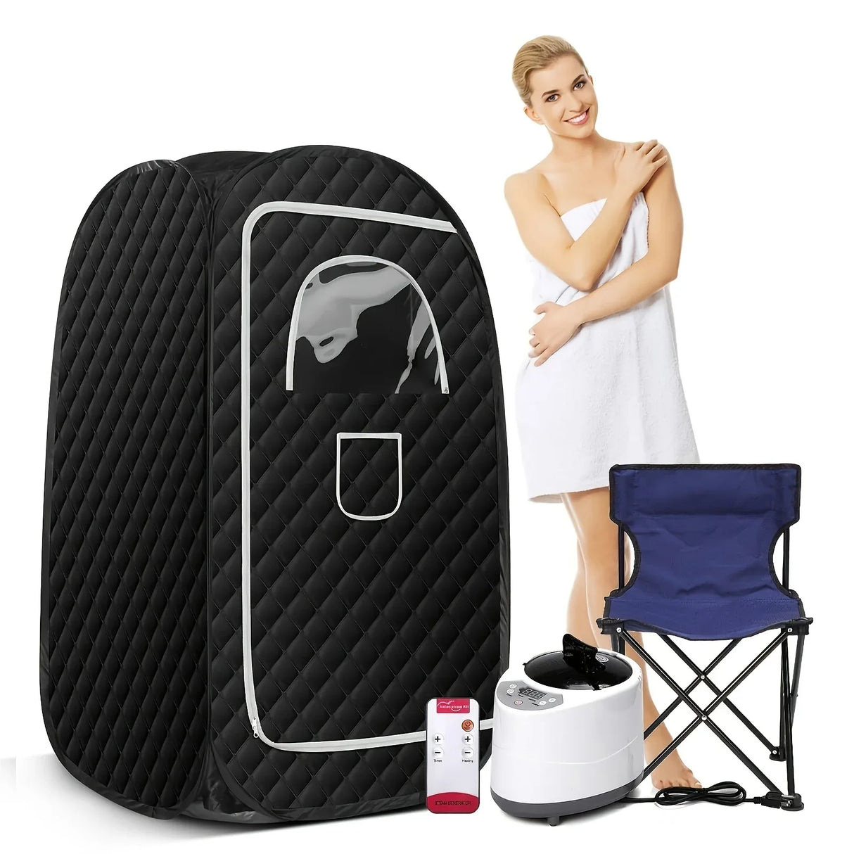 Portable Foldable Home Steam Sauna With Remote Control - Omega Lifestyles