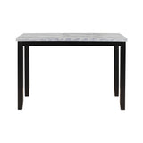5-Piece Faux Marble Dining Table Set With Cushioned Chairs - Omega Lifestyles