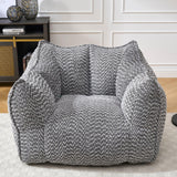 Chenille Bean Bag Chair With Resilient Foam - Omega Lifestyles