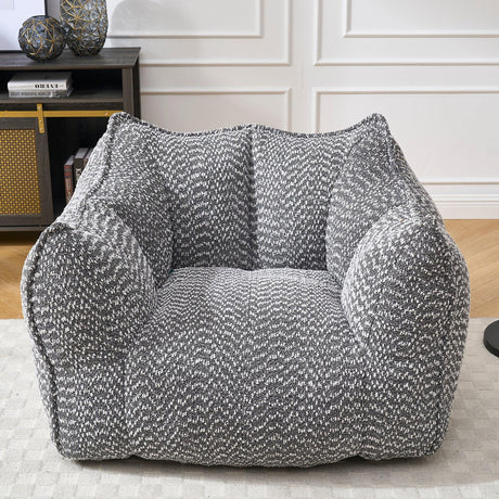 Chenille Bean Bag Chair With Resilient Foam - Omega Lifestyles