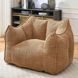 Chenille Bean Bag Chair Soft Foam Living Room Seating - Omega Lifestyles