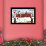Framed Winter Friends Multicolor Paper Wall Art Print - Omega Lifestyles