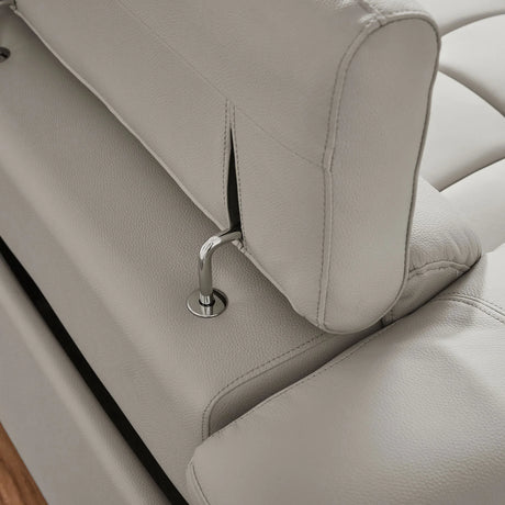 Electric Control Genuine Leather 4-Seat Reclining Chaise Sofa - Omega Lifestyles