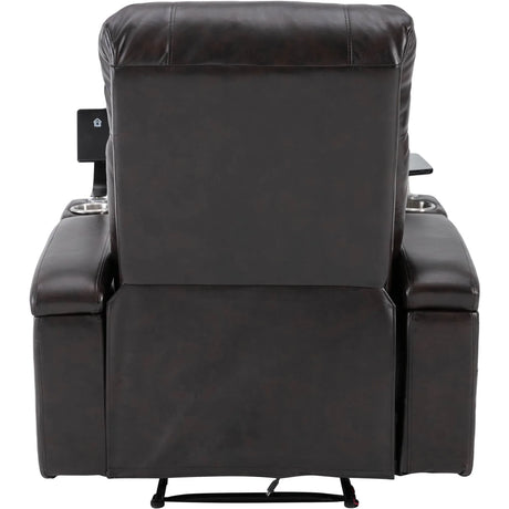 Electric Power Recliner Chair With Storage Cupholders Tray - Omega Lifestyles