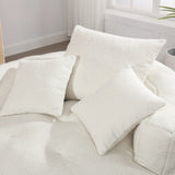 Modern Circular Chenille Fabric Sleeper Chair With Pillows - Omega Lifestyles