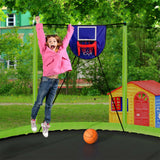 15-Inch Galvanized Steel Frame Safety Trampoline With Hoop - Omega Lifestyles