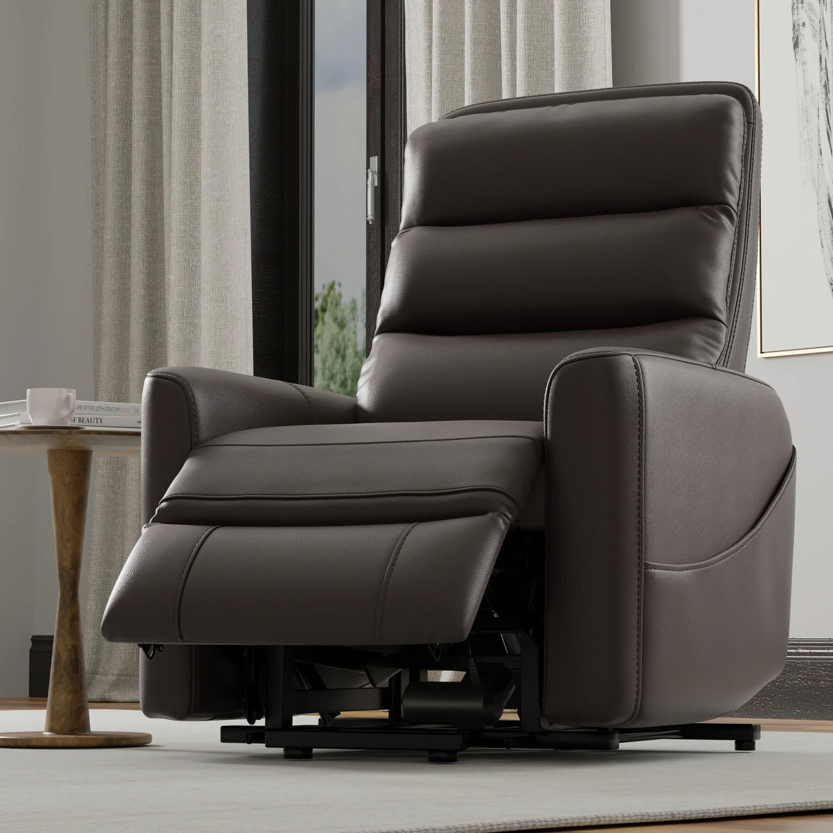 Power Lift Faux Leather Recliner Chair With USB Charging - Omega Lifestyles