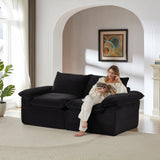 Modern Corduroy Foam Spring 2-Seat Cloud Sofa - Omega Lifestyles