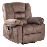 Power Lift Velvet Massage Recliner Chair With Heating