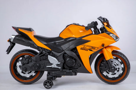 12V Kids Electric Ride-On Motorcycle With Training Wheels - Omega Lifestyles