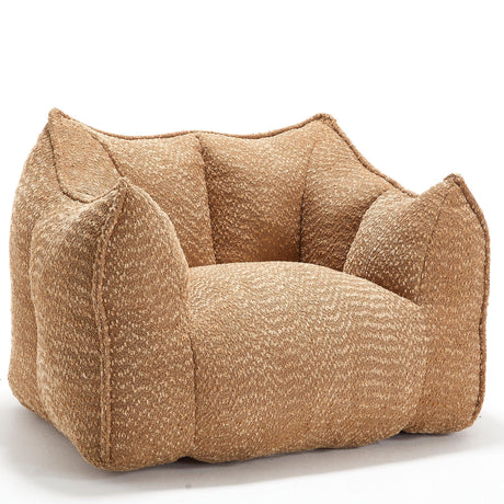Chenille Bean Bag Chair Soft Foam Living Room Seating - Omega Lifestyles