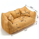 Chenille Dual Bean Bag Chair With Foam Core - Omega Lifestyles