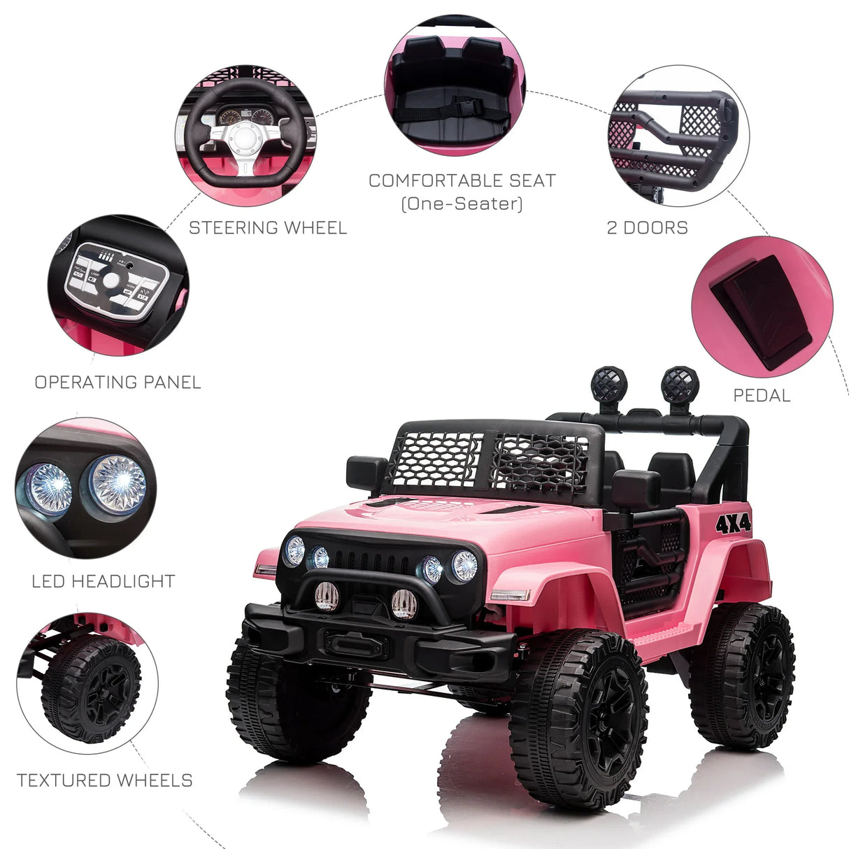 12V Electric Kids Ride On Truck With Parent Remote Control - Omega Lifestyles
