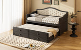 Twin Daybed With Pull-Out Trundle And Storage Drawers - Omega Lifestyles