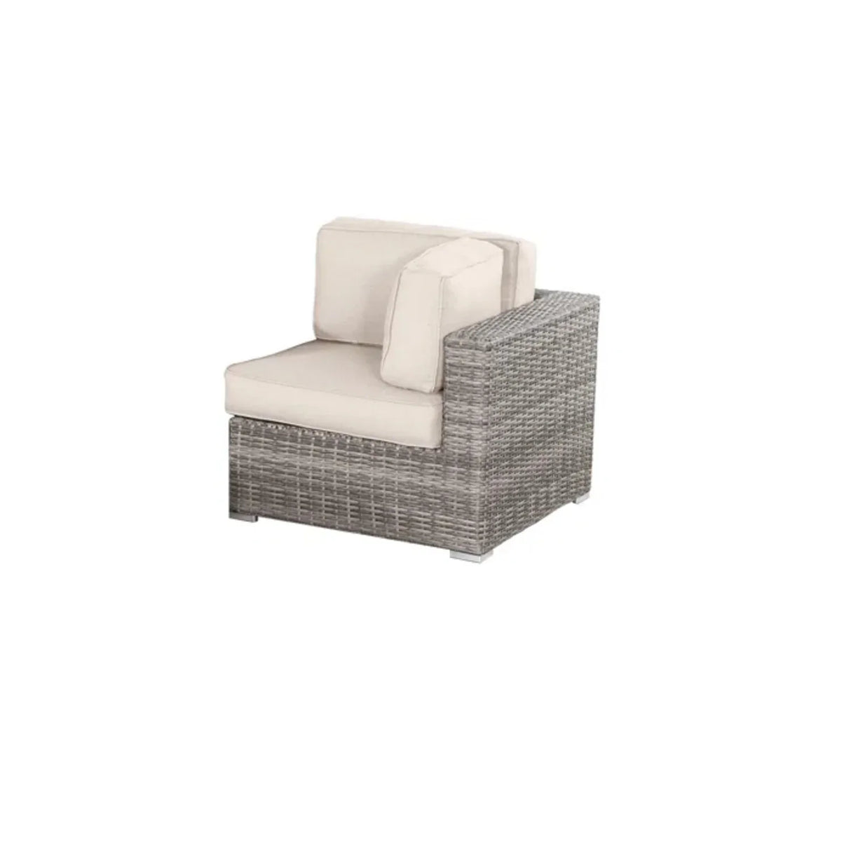 6-Piece Grey Mix Wicker Sectional Patio Seating Set - Omega Lifestyles