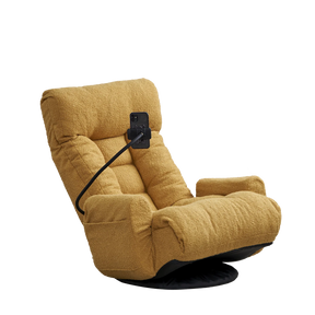 Adjustable Yellow Soft Plush Swivel Lounge Chair - Omega Lifestyles