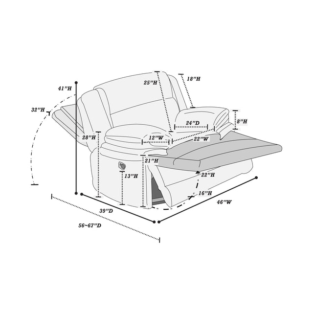 Contemporary Chocolate Corduroy Manual Motion Glider Recliner Chair - Omega Lifestyles