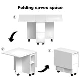 Space Saving Folding Drop Leaf Dining Table With Chairs - Omega Lifestyles