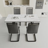 Expandable MDF Dining Table Set With Cushioned Armless Chairs - Omega Lifestyles