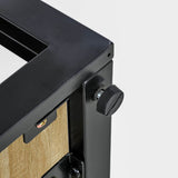 Industrial Glass And Natural Wood Modern Coffee Table - Sleep Galleria