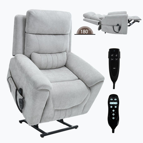 Dual Motor Power Lift Recliner Chair With Massage Heating - Omega Lifestyles