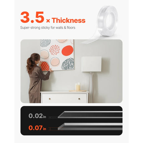 Heavy Duty Clear Nano Mounting Double Sided Tape - Omega Lifestyles