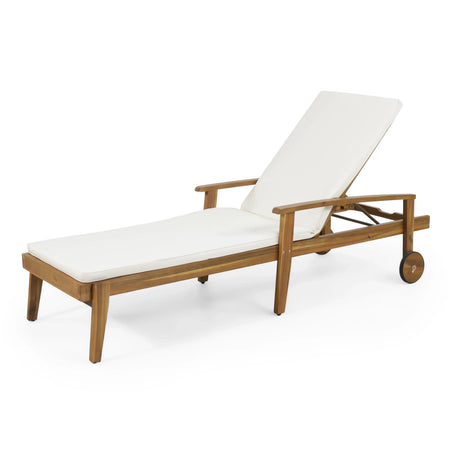 Acacia Wood Adjustable Reclining Chaise Lounge - Omega Lifestyles