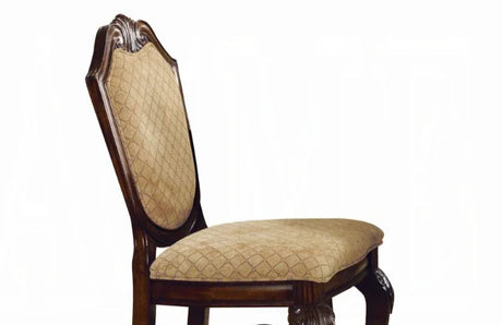 Set of 2 Espresso Fabric Armless Counter Height Chairs - Omega Lifestyles