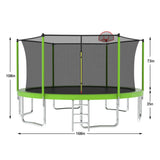14-Inch Kids Outdoor Safety Enclosure Trampoline - Omega Lifestyles
