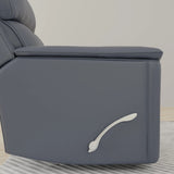 Manual Swivel Genuine Leather Glider Recliner Chair - Omega Lifestyles