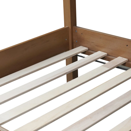 Twin Over Twin Rubber Wood Teddy Fleece Upholstered Bunk Bed - Omega Lifestyles