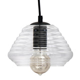 Industrial Torus Triangle Clear Glass Pendant Lamp