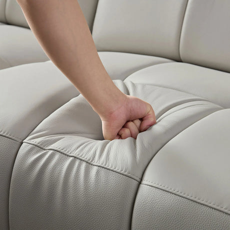 Electric Control Genuine Leather Wall-Hugger Reclining Sofa - Omega Lifestyles