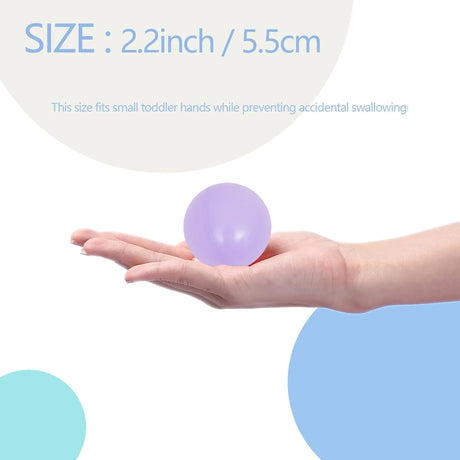 Durable Phthalate-Free Purple Plastic Ball Pit Balls 500 Count - Omega Lifestyles
