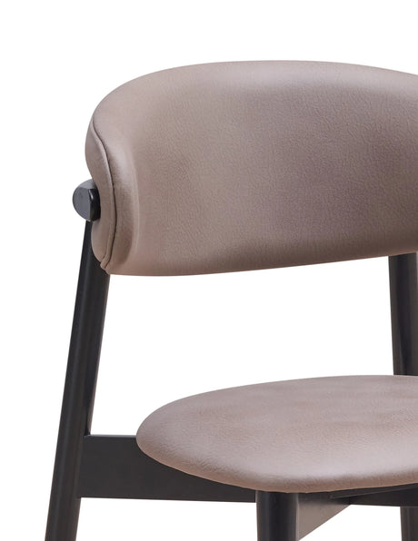 Pair Of Gray Polished Microfiber Side Chairs With Foam Seat - Omega Lifestyles