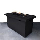 Modern Charcoal Concrete Propane Outdoor Fire Pit Table