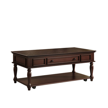 Retro Farmhouse Coffee Table With Drawer And Wheels - Sleep Galleria