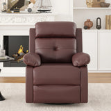 Small Space Brown Metal Swivel Rocker Recliner Chair - Omega Lifestyles
