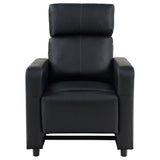 Warren Black Upholstered Three-Seat Home Theater Recliner Set - Omega Lifestyles