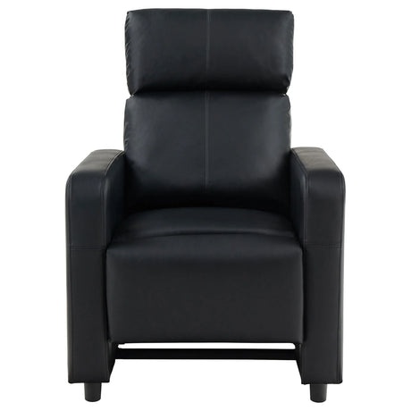 Warren Black Upholstered Three-Seat Home Theater Recliner Set - Omega Lifestyles