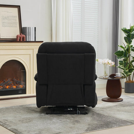 Medium-Firm Corduroy Remote-Controlled Heating Massage Recliner - Omega Lifestyles